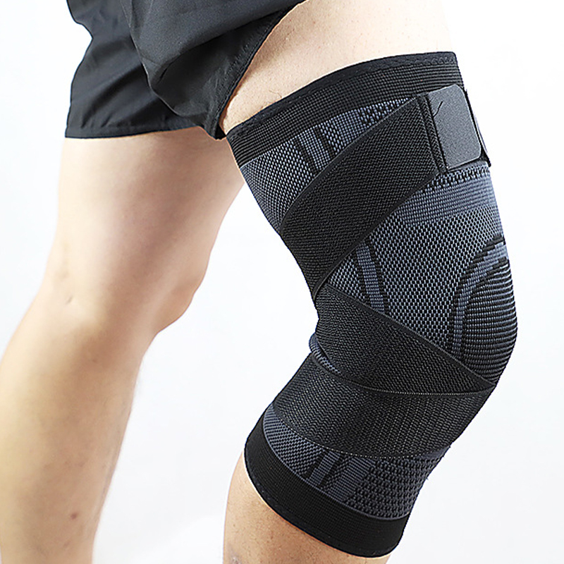 Prise de genou de compression en trin-tricot