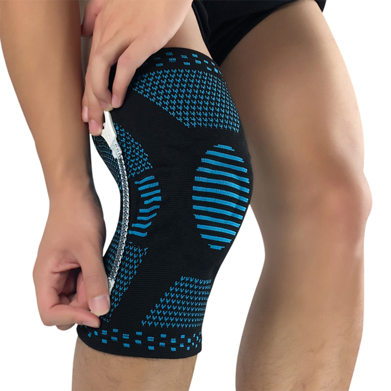 Vente chaude Sports Kneepad Silicone Tricot en plein air Basketball Protecteur Méniscus Couverture de jambe Squat Squat Protecteur