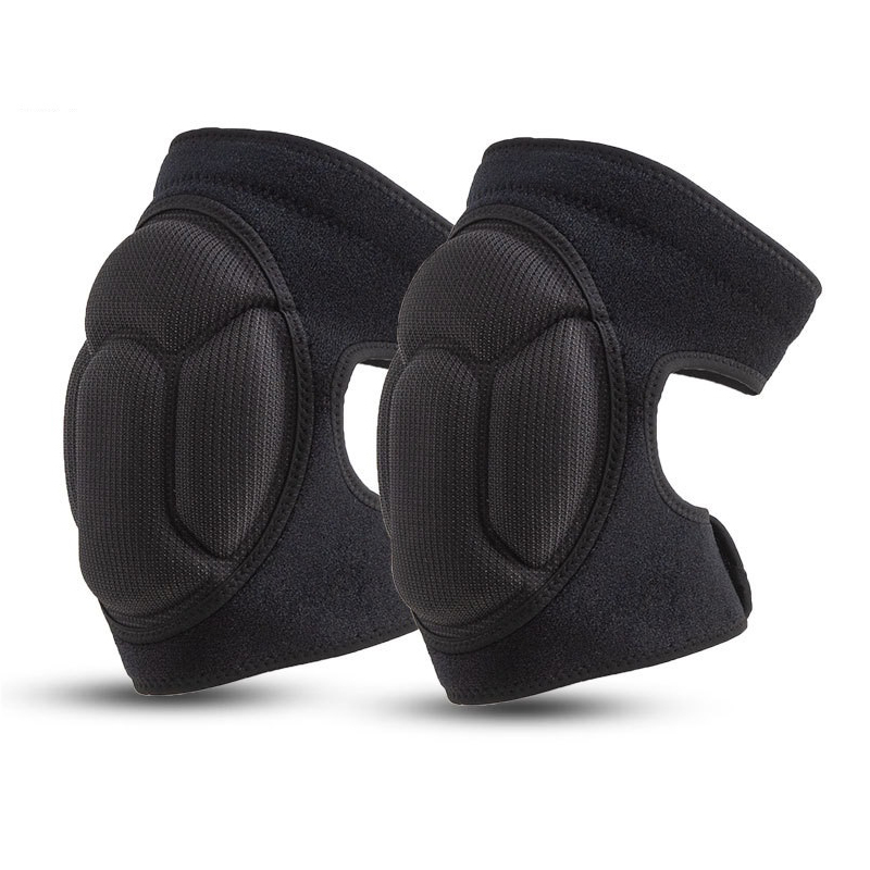 Pade au genou Eva Sponge avec sangles Velcro réglables Bandes antidérapantes pour le jardinage des travaux ménagers et le patinage