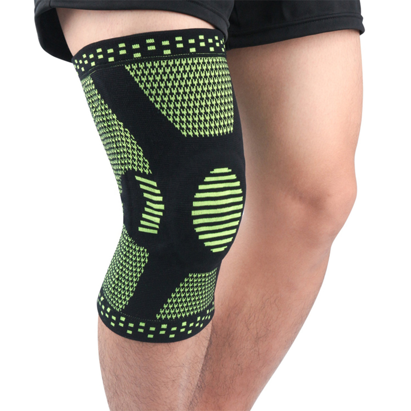 Vente chaude Sports Kneepad Silicone Tricot en plein air Basketball Protecteur Méniscus Couverture de jambe Squat Squat Protecteur