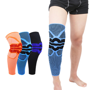 Silicone à genou Full Brace Basketball Leg Sleeve Patella Patella Strong Meniscus Sport Gnee Pads