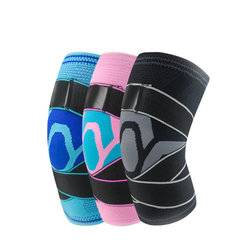 Compression anti-collision Support de genou réglable Sports flexibles Knoue Basketball Breas de genou respirant