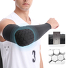Manches de bras de coude lycra avec coussins de coude en nid d'abeille pour manches de coude de basket-ball compression d'usure confortable