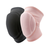 Tampon de genou de danse rose / noire avec gardien de genou de poche avec tampon à éponge épais