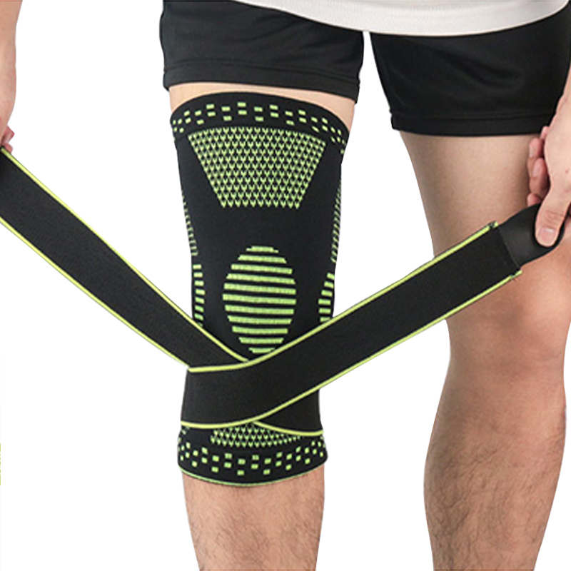 Pousque-genou professionnel Compression Basketball Knoues Support de genou élastique élastique