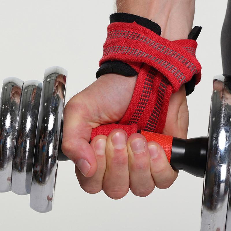 Sangle de poignet de soulèvement de poids au gymnase avec soutien à la poignée à la main pour l'entraînement en force Soutien du poignet Halloell