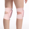 Tampon de genou de danse rose / noire avec gardien de genou de poche avec tampon à éponge épais