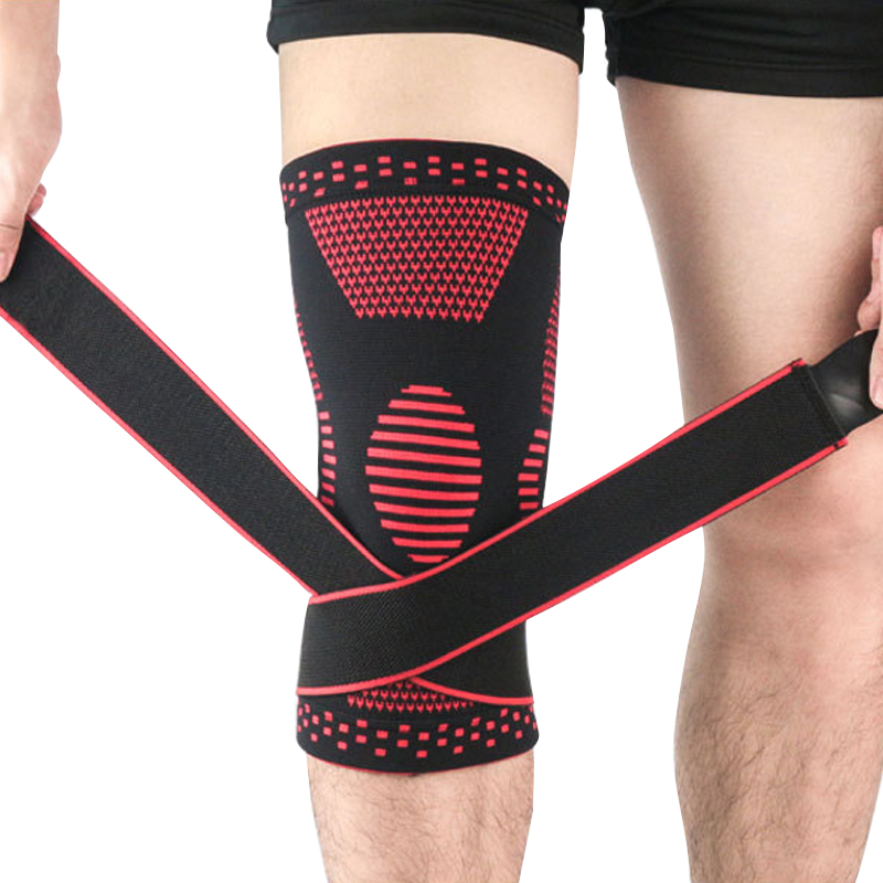 Pousque-genou professionnel Compression Basketball Knoues Support de genou élastique élastique